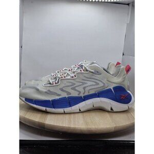 Size 11 - Mens Reebok Zig Kinetica 2 Pure GreyCobalt Blue Running Shoes Sneakers